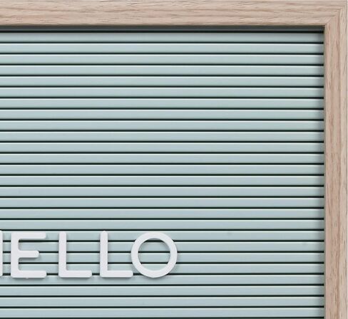 Framed Blush Letter Board, Pack of 191 Letters and Symbols, 12" W x 12" H Frame – Secure Grooves Hold 1" Letters in Place, Natural Finish Wood Frame in Saudi Arabia