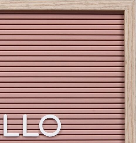 Framed Blush Letter Board, Pack of 191 Letters and Symbols, 12" W x 12" H Frame – Secure Grooves Hold 1" Letters in Place, Natural Finish Wood Frame in Saudi Arabia