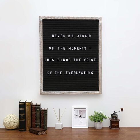 لوحة رسائل كبيرة جدًا قابلة للتغيير - لباد أسود مع إطار عتيق، حامل على الحائط، حقيبة قماش، مقص رسائل، صندوق رسائل و450 حرفًا 24 × 30 أسود/عتيق (LB5) in Kuwait