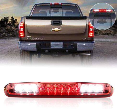 (Red) 3rd Brake light for 2007-2013 Chevy Silverado GMC Sierra 1500 2500HD 3500HD Cargo Tail Rear Lamp Third LED Brake Light High Mount Stop light in Saudi Arabia