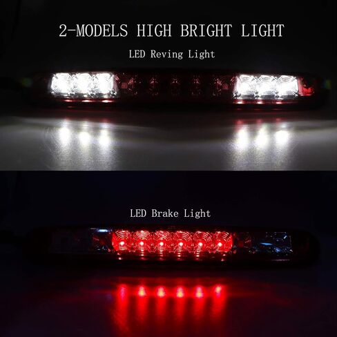 (Red) 3rd Brake light for 2007-2013 Chevy Silverado GMC Sierra 1500 2500HD 3500HD Cargo Tail Rear Lamp Third LED Brake Light High Mount Stop light in Saudi Arabia
