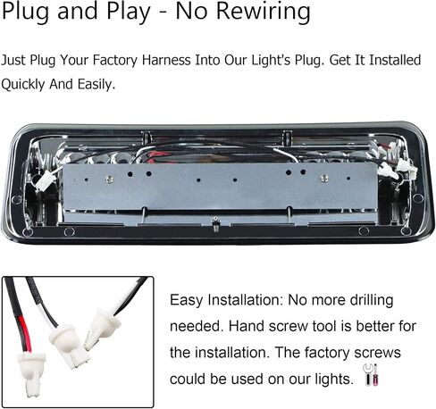 ضوء الفرامل الثالث LED لـ 04-08 Ford F150 07-10 Ford Explorer 06-08 Lincoln Mark LT، مصباح الشحن الخلفي مصباح توقف عالي (دخان) in Saudi Arabia