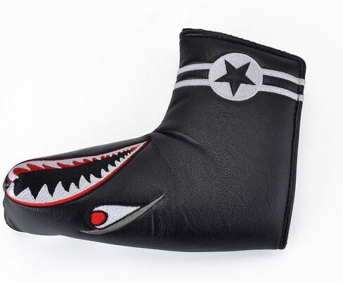 GOOACTION Shark Golf Club DriveFairwayHybridBlade PutterMallet Putter Head Cover with Creative Cartoon Animal Pattern Synthetic Leather Golf Clubs Headcovers (Mallet Putter) in Saudi Arabia