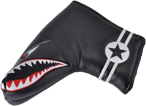 GOOACTION Shark Golf Club DriveFairwayHybridBlade PutterMallet Putter Head Cover with Creative Cartoon Animal Pattern Synthetic Leather Golf Clubs Headcovers (Mallet Putter) in Saudi Arabia