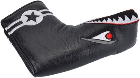 GOOACTION Shark Golf Club DriveFairwayHybridBlade PutterMallet Putter Head Cover with Creative Cartoon Animal Pattern Synthetic Leather Golf Clubs Headcovers (Mallet Putter) in Saudi Arabia