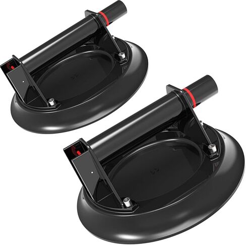 Vacuum Glass Suction Cup to Lift Glass/Granite/Tile, 8.1 Inches Glass Suction Cups Offer 425 Pounds Load Capacity, Heavy Duty Glass Sucker Lifter for Moving Large Glass/Granite/Tile/Window, Pack of 2 in Saudi Arabia