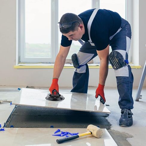 كوب شفط زجاجي مفرغ لرفع الزجاج/الجرانيت/البلاط، أكواب شفط زجاجية مقاس 8.1 بوصة توفر سعة تحميل تصل إلى 425 رطلًا، رافع مصاصة زجاجي شديد التحمل لتحريك زجاج كبير/جرانيت/بلاط/نافذة، عبوة من قطعتين in Kuwait