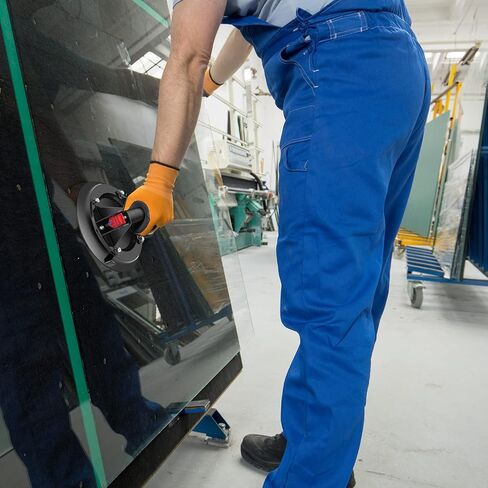 كوب شفط زجاجي مفرغ لرفع الزجاج/الجرانيت/البلاط، أكواب شفط زجاجية مقاس 8.1 بوصة توفر سعة تحميل تصل إلى 425 رطلًا، رافع مصاصة زجاجي شديد التحمل لتحريك زجاج كبير/جرانيت/بلاط/نافذة، عبوة من قطعتين in Kuwait