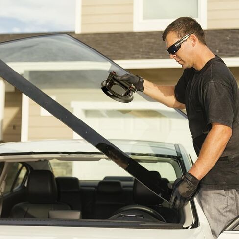 كوب شفط زجاجي مفرغ لرفع الزجاج/الجرانيت/البلاط، أكواب شفط زجاجية مقاس 8.1 بوصة توفر سعة تحميل تصل إلى 425 رطلًا، رافع مصاصة زجاجي شديد التحمل لتحريك زجاج كبير/جرانيت/بلاط/نافذة، عبوة من قطعتين in Kuwait