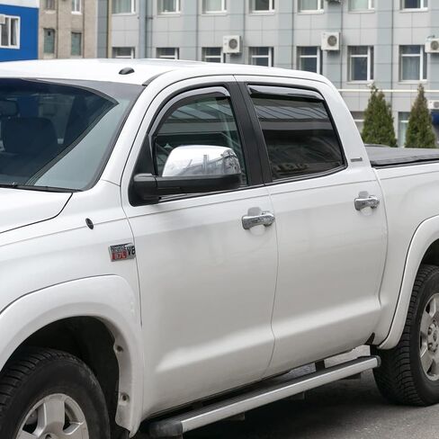 CLIM ART داخل القناة، واقيات مطر متينة بشكل لا يصدق لسيارة GMC Sierra 1500 2019-2024 Crew Cab، عاكسات النوافذ الأصلية، عاكس التهوية، أقنعة نافذة التهوية، ملحقات الشاحنة، 4pcs-619003LPv in Kuwait