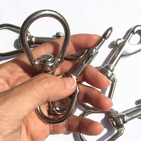 JCPLYNN Swivel Eye Bolt Snap Hooks, Stainless Steel 316 Marine Grade Scuba Diving Clip, Snap Bolt Trigger Chain Clip, Single Ended Trigger Clasp Pet Buckle, 80mm, 90mm, 101mm, Heavy Duty in Kuwait