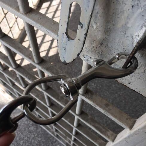 JCPLYNN Swivel Eye Bolt Snap Hooks, Stainless Steel 316 Marine Grade Scuba Diving Clip, Snap Bolt Trigger Chain Clip, Single Ended Trigger Clasp Pet Buckle, 80mm, 90mm, 101mm, Heavy Duty in Kuwait