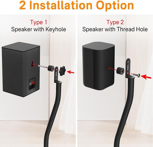 Universal Speaker Stand Height Adjustable Extend 33" to 42" - Speaker Stands Pair for Samsung, Vizio, Sony, Logitech and More Surround Sound Rear Speaker Stands with Speaker Wall Mount Holds to 12 Lbs in Saudi Arabia