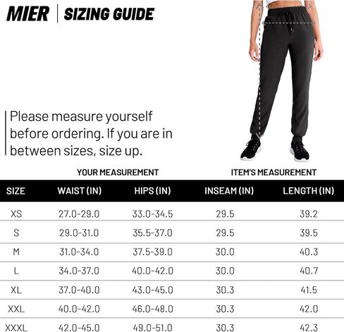 سراويل الركض النسائية خفيفة الوزن من MIER مع جيوب بسحاب للجري والمشي لمسافات طويلة والسفر برباط، سريعة الجفاف in Kuwait