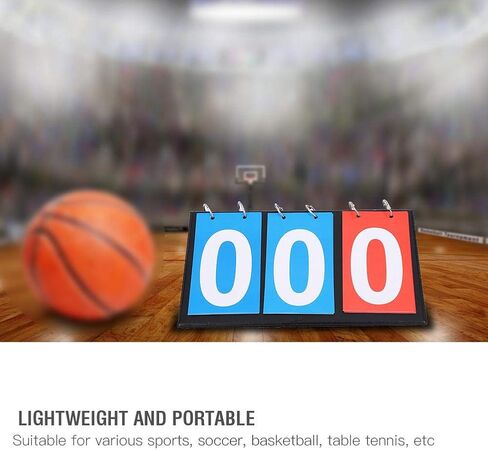 Sports Digit Scoreboard,2/3/4 Digit Portable Flip Score Counter Sports Competition for Table Tennis Basketball in Kuwait