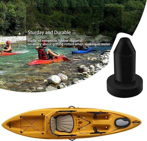 حزمة من سدادات قابس تصريف الكاياك لسدادات فتحات زورق القوارب المتوافقة مع Sun Dolphin Kayaks Aruba 8 SS، دواسة الكاياك، رحلة صيد البجع 5، أسود in Kuwait