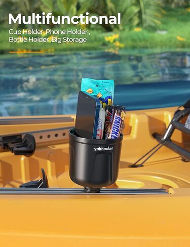 YAKHARCKER Multi-Functional Kayak Cup Holder, Bottle Holder, Phone Holder,Drink Holder, Fishing Tool, Large Capacity, Kayak Track Mount Install, Kayak Track Accessories in Saudi Arabia