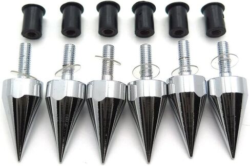 XKMT-Universal Black Spike Bolts Compatible with Windscreen Fairings License Plate [B00YWCQKTC] in Saudi Arabia