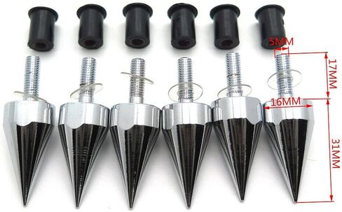 XKMT-Universal Black Spike Bolts Compatible with Windscreen Fairings License Plate [B00YWCQKTC] in Saudi Arabia