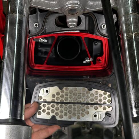 Red Screen Eliminator Kit,Motorcycle Billet Aluminum Intake Cylinder Head Gasket Backfire Screen Removal Kit Replace for Honda CRF110/CRF110F 2019-2023 in Saudi Arabia