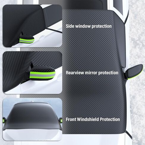 IHOTDER Car Windshield Cover for Ice and Snow,Oxford Cloth Windshield Snow Cover with 6 Magnetic Fixings,All-Seasons Universal Automotive Exterior Accessories Windshield Frost Cover in Saudi Arabia