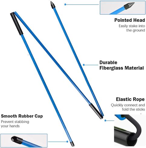 Golf Alignment Sticks (Pack of 2) 48-inch Collapsible Golf Alignment Sticks for Aiming,Putting,Full Swing Trainer,Posture Corrector,Portable Golf Training Equipment with Tube Case in Saudi Arabia