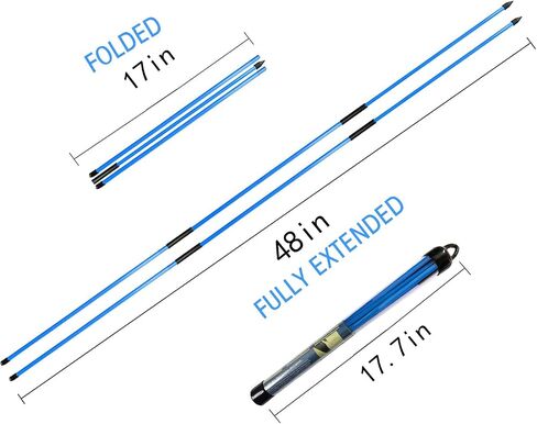 Golf Alignment Sticks (Pack of 2) 48-inch Collapsible Golf Alignment Sticks for Aiming,Putting,Full Swing Trainer,Posture Corrector,Portable Golf Training Equipment with Tube Case in Saudi Arabia