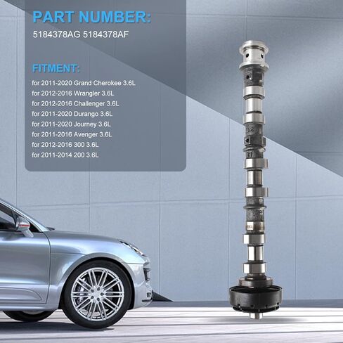DAYSYORE 4x مجموعة أعمدة الكامات المحرك الجديدة استبدال OE 5184377AG 5184378AG 5184379AG 5184380AG يناسب 2011-2018 Jeep Grand Cherokee لكرايسلر لأجزاء ما بعد البيع لمحرك دودج رام in Kuwait
