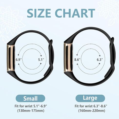 DaQin 3 عبوات منقوشة بزهرة عباد الشمس متوافقة مع Fitbit Charge 6 Band/Fitbit Charge 5 Bands للنساء والرجال، حزام بديل لسوار رياضي ناعم من ليزر عباد الشمس اللطيف للشحن 6 نطاقات/Charge 5 Band in Kuwait
