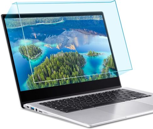 F FORITO 14 Inch Blue Light Blocking Laptop Screen Protector Panel, Eye Protection Hanging Type Acrylic Panel Compatible with All 14" Diagonal Widescreen Laptops, Notebooks, Monitors in Saudi Arabia