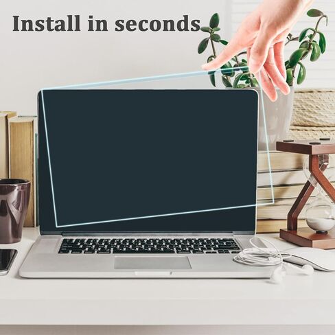 F FORITO 14 Inch Blue Light Blocking Laptop Screen Protector Panel, Eye Protection Hanging Type Acrylic Panel Compatible with All 14" Diagonal Widescreen Laptops, Notebooks, Monitors in Saudi Arabia