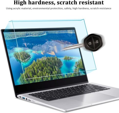 F FORITO 14 Inch Blue Light Blocking Laptop Screen Protector Panel, Eye Protection Hanging Type Acrylic Panel Compatible with All 14" Diagonal Widescreen Laptops, Notebooks, Monitors in Saudi Arabia