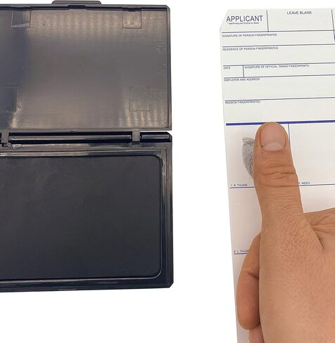 Fingerprint Kit Set - Dactek EZ ID3 Finger Print Ink Pad with ATF Fingerprint Cards - FBI FD-258 Fingerprint Cards - Inkless Fingerprint Pad - Fingerprint Kits Law Enforcement -Ink Pad and FD-258 (20) in Saudi Arabia