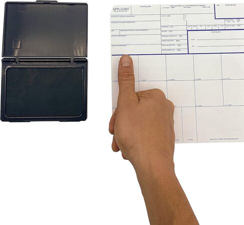 Fingerprint Kit Set - Dactek EZ ID3 Finger Print Ink Pad with ATF Fingerprint Cards - FBI FD-258 Fingerprint Cards - Inkless Fingerprint Pad - Fingerprint Kits Law Enforcement -Ink Pad and FD-258 (20) in Saudi Arabia