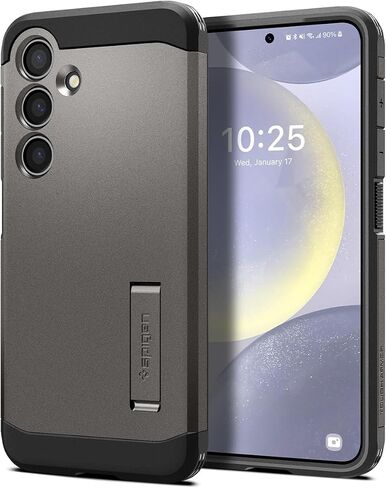 Spigen Tough Armor مصمم لحافظة Galaxy S24 Plus (2024)، [حماية من الدرجة العسكرية] [مسند] - أسود in Kuwait