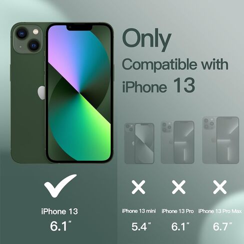 JETech Silicone Case for iPhone 13 6.1-Inch, Silky-Soft Touch Full-Body Protective Phone Case, Shockproof Cover with Microfiber Lining (Black) in Saudi Arabia