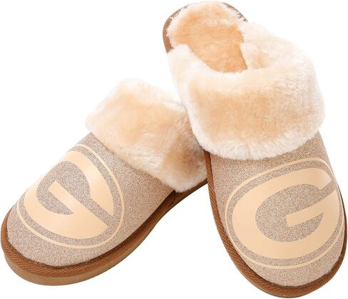 FOCO Womens NFL Team Logo Glitter Open Back Moccasin in Saudi Arabia