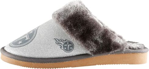 FOCO Womens NFL Team Logo Glitter Open Back Moccasin in Saudi Arabia