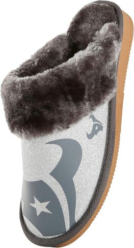 FOCO Womens NFL Team Logo Glitter Open Back Moccasin in Saudi Arabia