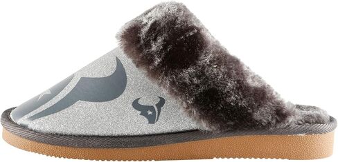 FOCO Womens NFL Team Logo Glitter Open Back Moccasin in Saudi Arabia