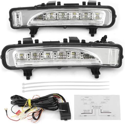 مجموعة إضاءة النهار للجري، قطعتان من مصابيح الضباب LED للجري النهاري تناسب سيارة Ford Edge SUV 11-14 in Saudi Arabia