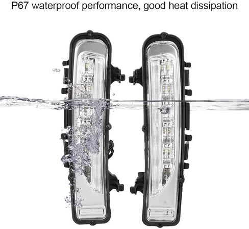 مجموعة إضاءة النهار للجري، قطعتان من مصابيح الضباب LED للجري النهاري تناسب سيارة Ford Edge SUV 11-14 in Saudi Arabia