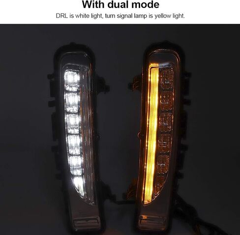 مجموعة إضاءة النهار للجري، قطعتان من مصابيح الضباب LED للجري النهاري تناسب سيارة Ford Edge SUV 11-14 in Saudi Arabia