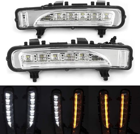 مجموعة إضاءة النهار للجري، قطعتان من مصابيح الضباب LED للجري النهاري تناسب سيارة Ford Edge SUV 11-14 in Saudi Arabia