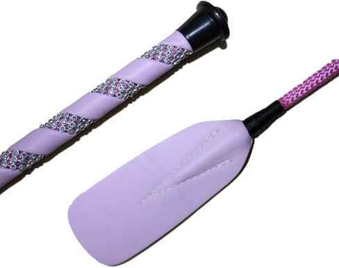 Jump Bat 18 Inch Riding Crop Horse and Rhinestone Decorated Handle Color Choice: Black, Blue, Green, Fuchsia, Pink, Purple, Red, or Yellow in Saudi Arabia