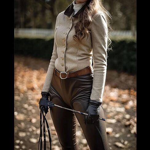 مقبض ذهبي لركوب الخيل الحقيقي مقاس 18 بوصة مع جزء علوي من الجلد الطبيعي | محاصيل عالية الجودة | محصول حصان الفروسية in Kuwait