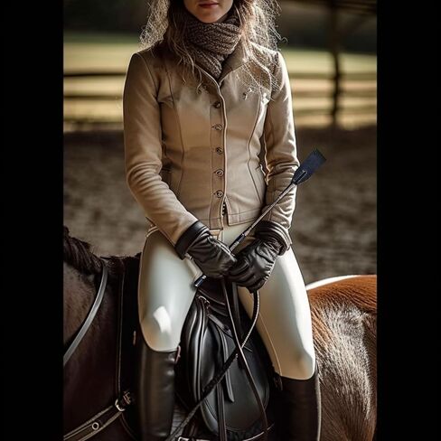 مقبض ذهبي لركوب الخيل الحقيقي مقاس 18 بوصة مع جزء علوي من الجلد الطبيعي | محاصيل عالية الجودة | محصول حصان الفروسية in Kuwait