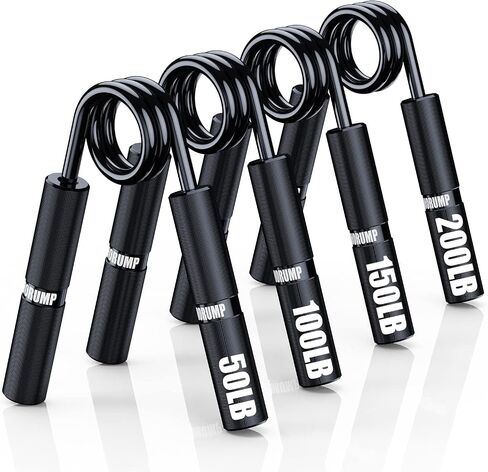 HORUMP Grip Strength Trainer 4 Pack (50-200LB), Metal Hand Grip Strengthener, Forearm Strengthener, No Slip Heavy-Duty Hand Gripper for Finger Strength Training, Injury Recovery and Muscle Building in Saudi Arabia