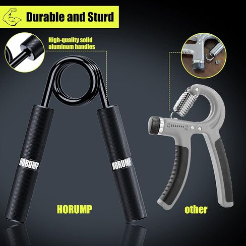 HORUMP Grip Strength Trainer 4 Pack (50-200LB), Metal Hand Grip Strengthener, Forearm Strengthener, No Slip Heavy-Duty Hand Gripper for Finger Strength Training, Injury Recovery and Muscle Building in Saudi Arabia