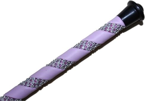 Jump Bat 18 Inch Riding Crop Horse and Rhinestone Decorated Handle Color Choice: Black, Blue, Green, Fuchsia, Pink, Purple, Red, or Yellow in Saudi Arabia